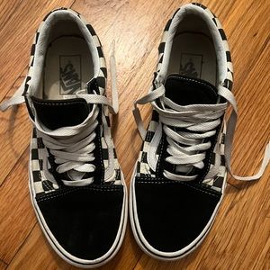 Women’s Checkered Vans Size 8 US